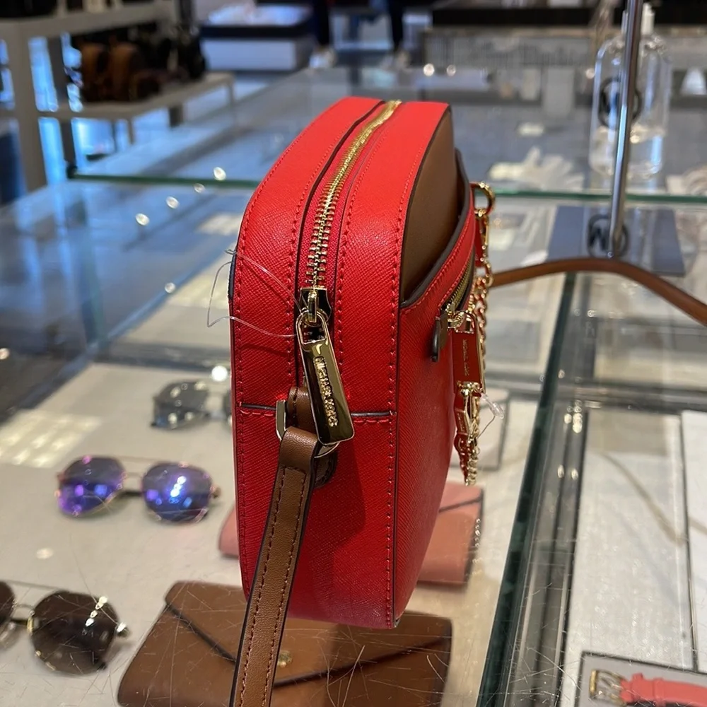 MICHAEL KORS 
Jet Set Item Large EW Zip Chain XBody Saffiano Leather Crossbody - Picture 8 of 16